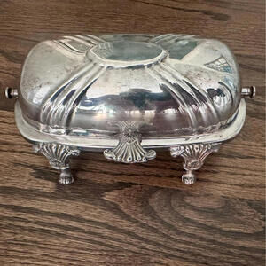 Vintage Swivel Roll Top Butter Dish